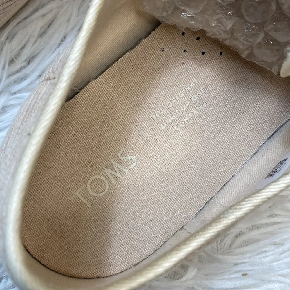 Toms Tan Carmel Corduroy Lace Up Sneakers Sz 10